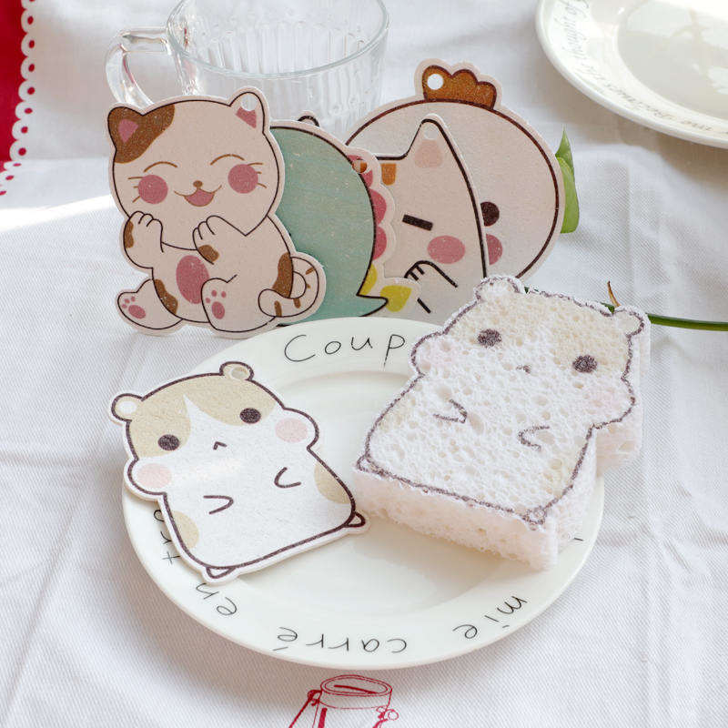 Spúinsí Super Bog Scrobarnach Glanadh Gleoite Spúinse Laíon Adhmaid Comhbhrúite